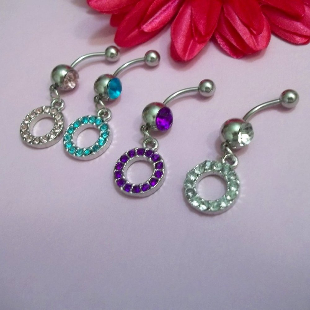 New Four Pack Bundle Belly Rings  14G